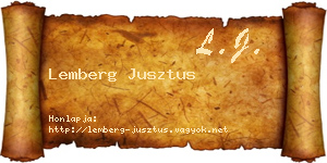 Lemberg Jusztus névjegykártya